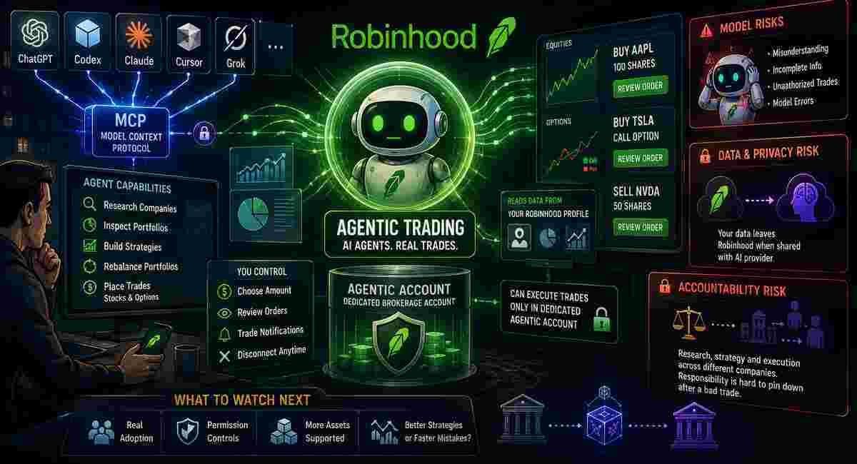 Robinhood открыла брокерские счета для внешних AI-агентов