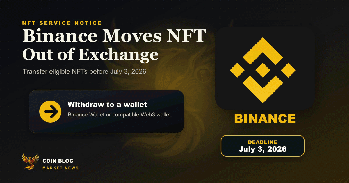 Binance Is Closing Its Exchange NFT Service: Users Have One Month to Withdraw Assets