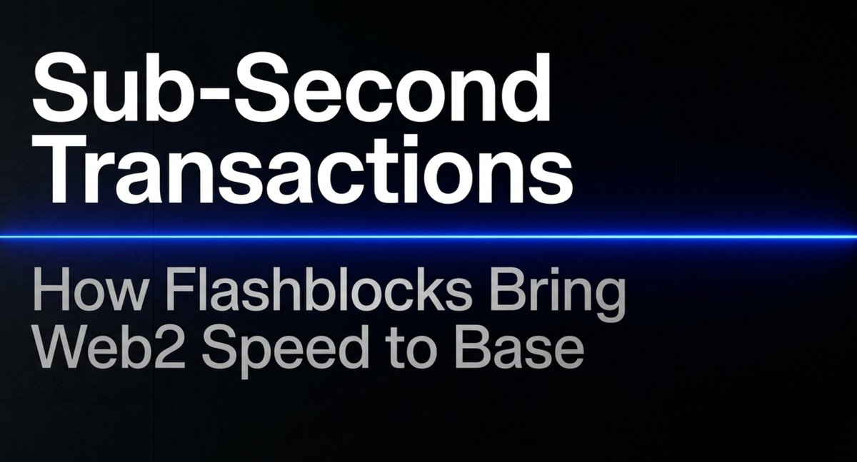 Sub-Second Transactions: How Flashblocks Bring Web2 Speed to Base